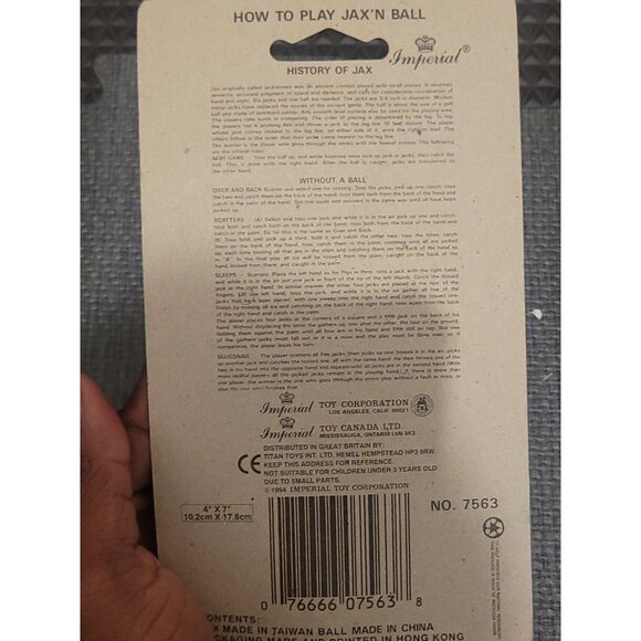 Fun In The Sun Jax'n Ball 7563 Imperial Vintage 1994 - Picture 3 of 3